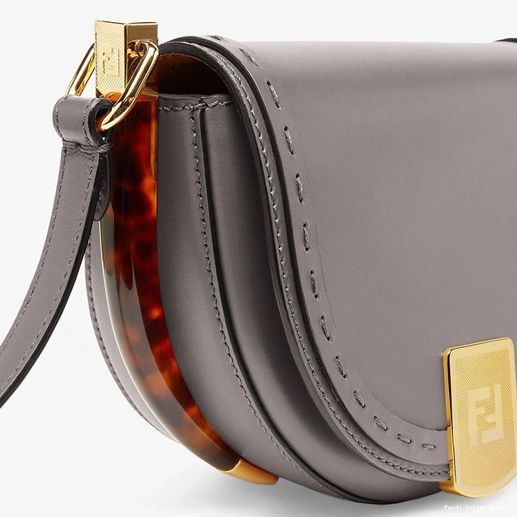 Cheap Grey Calf In Fendi Bag ROMA Moonlight Leather Logo 0725